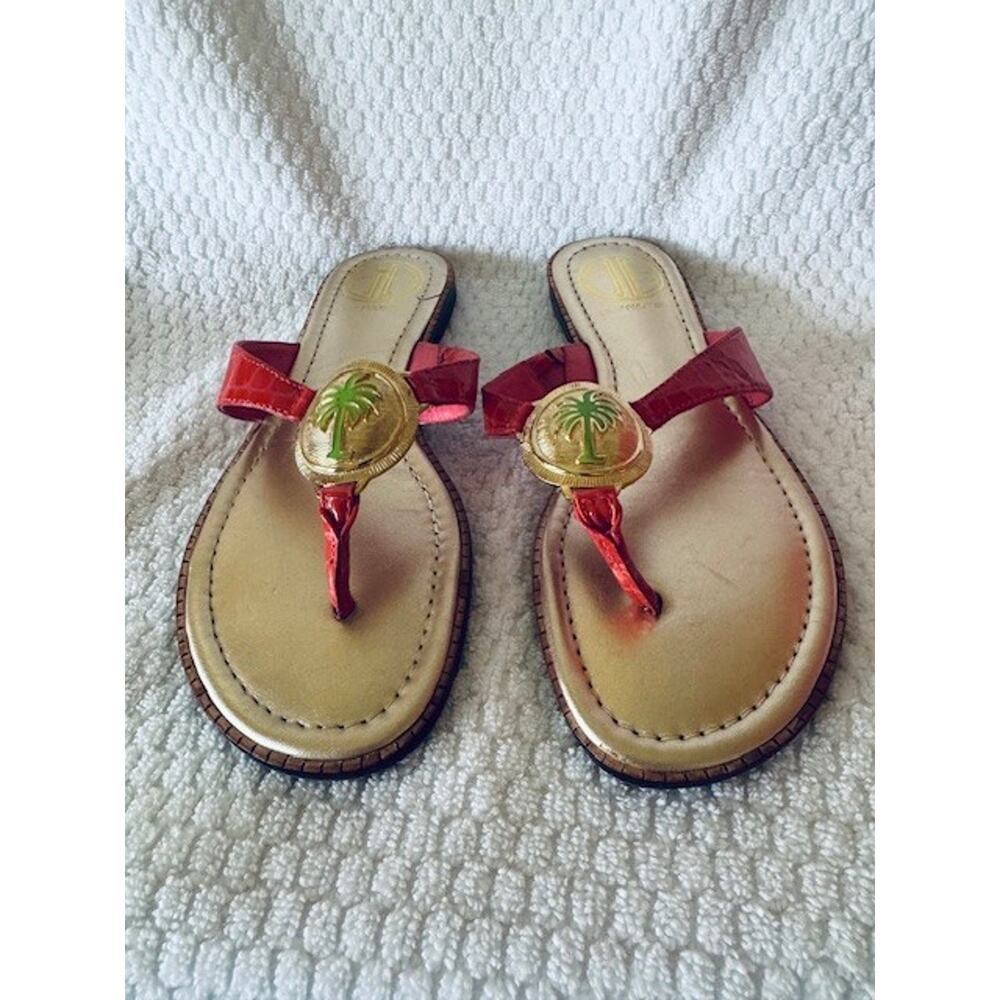 Lilly Pulitzer Palmtastic Thong Sandal • Daiquiri Pink • NWB • Sz 6 • RARE - Picture 1 of 9